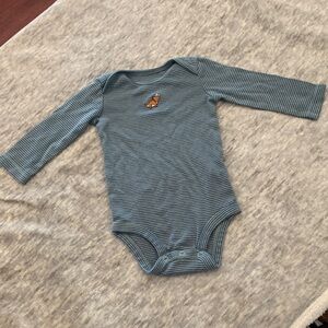 Carter's Striped Long Sleeve Dino Bodysuit